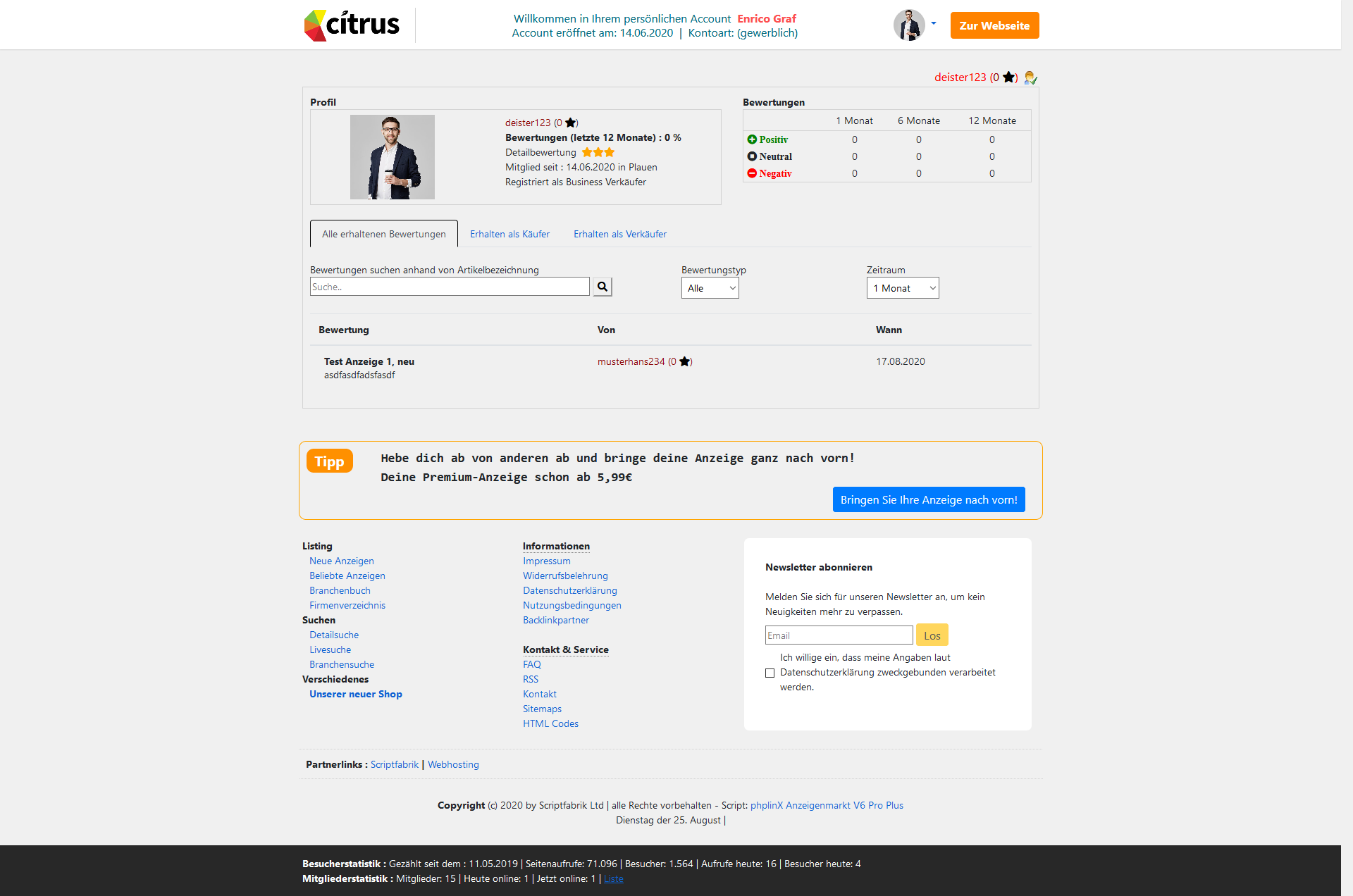 Resellerlizenz / Entwicklerlizenz für Anzeigenmarkt Pro V6.2.1