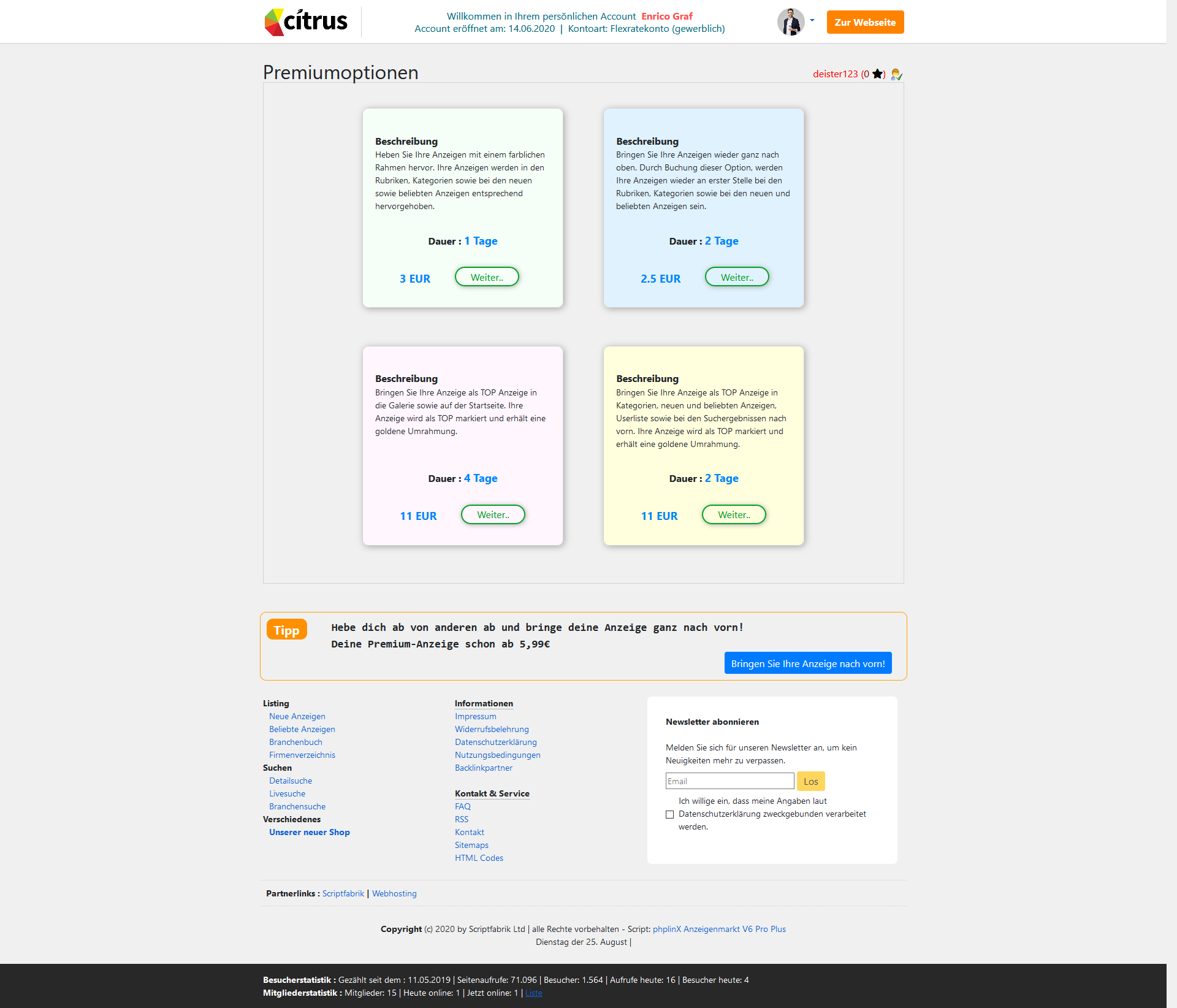 Resellerlizenz / Entwicklerlizenz für Anzeigenmarkt Pro V6.2.1