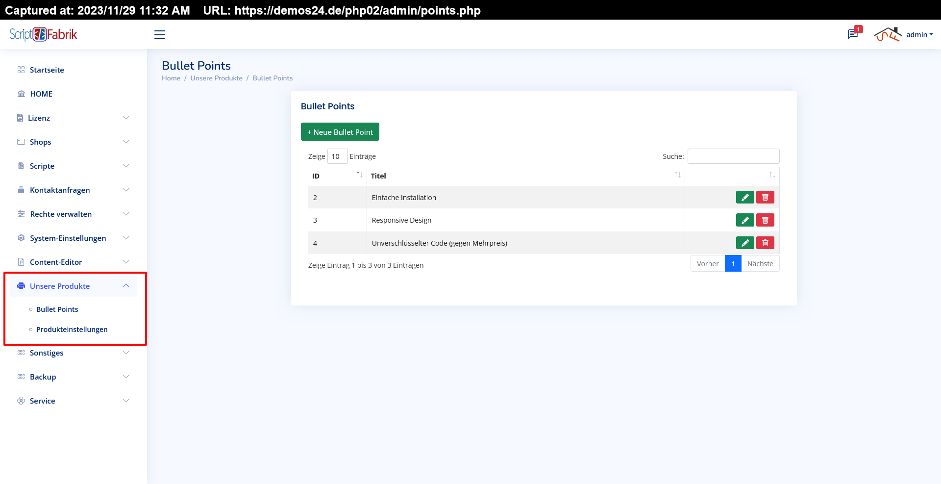 Lizenz & Nachrichten System V2.6