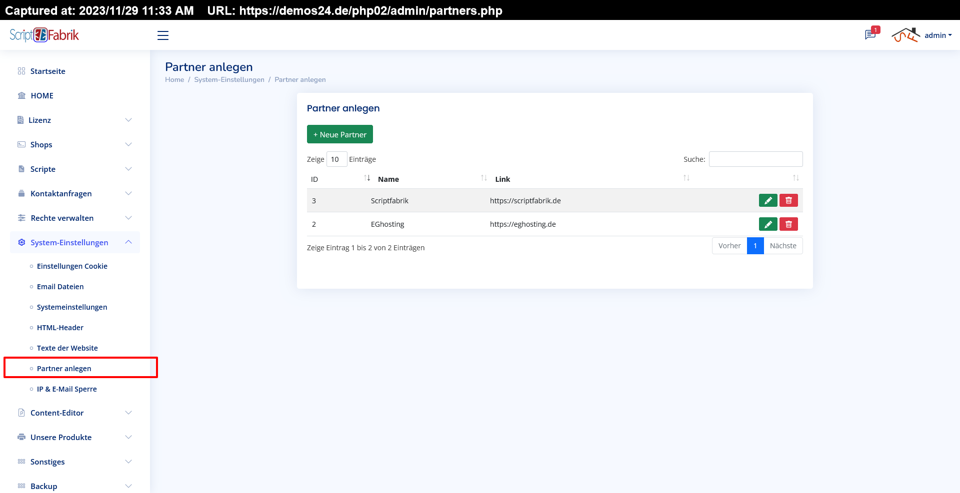 Lizenz & Nachrichten System V2.6