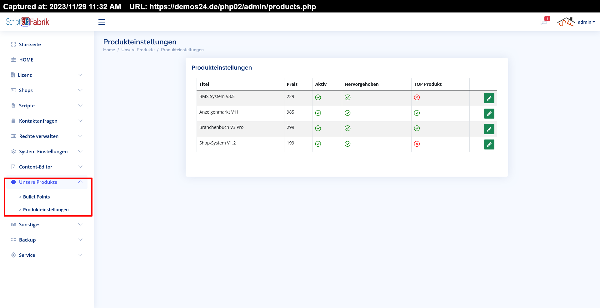 Lizenz & Nachrichten System V2.6