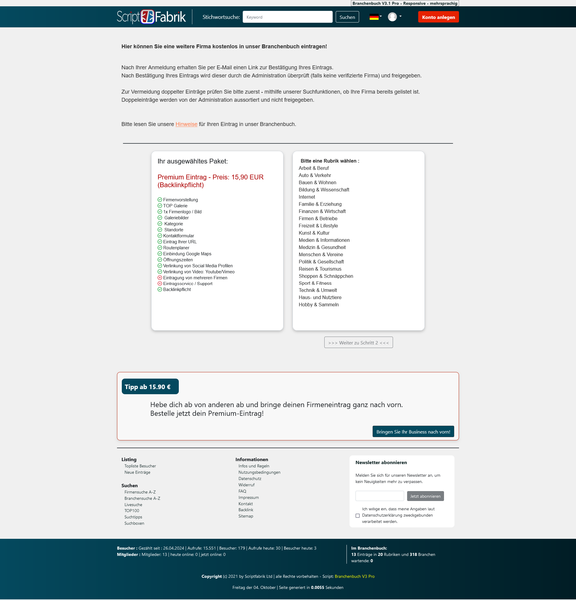 Branchenbuch Pro V3.3
